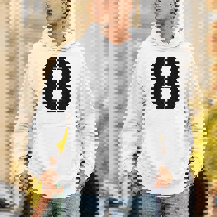 タイポグラフィ 太字 ステンシル 8番 数字 8 パーカー