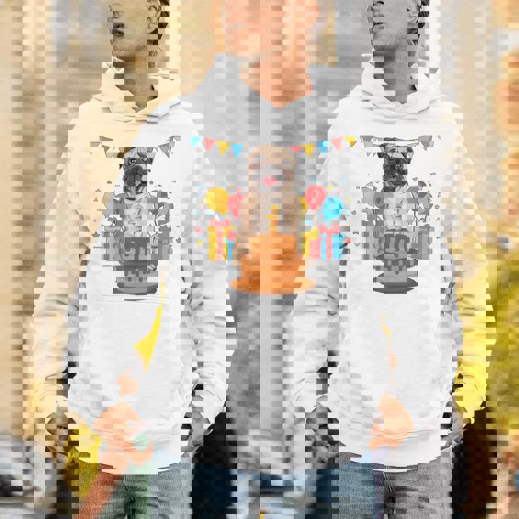 パグ 1歳 誕生日 お祝い ケーキ ペット 動物 犬 オーナー パグ パーカー