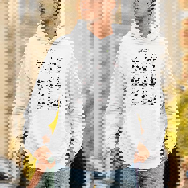 パンダヨガポーズ、パンダは異なるヨガポジションを作ります。 Hoodie