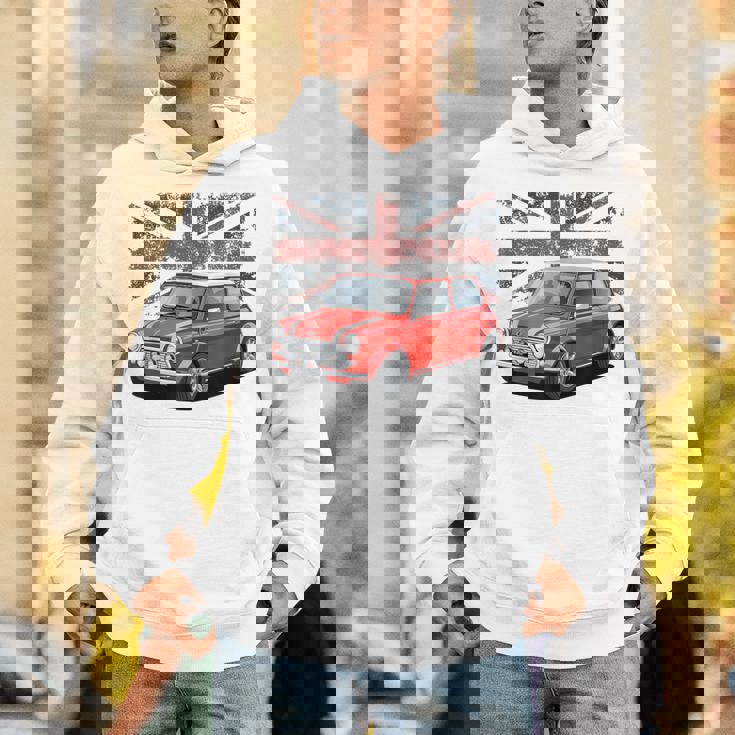 ブリティッシュクラシックカー レッドミニスポーツカー パーカー