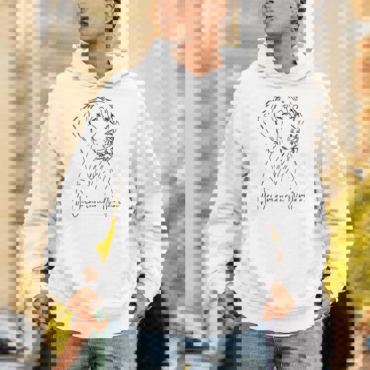 ワイマラナー ママ ワイマラナー ママ かわいい ラインアート 犬 アーティスティック パーカー