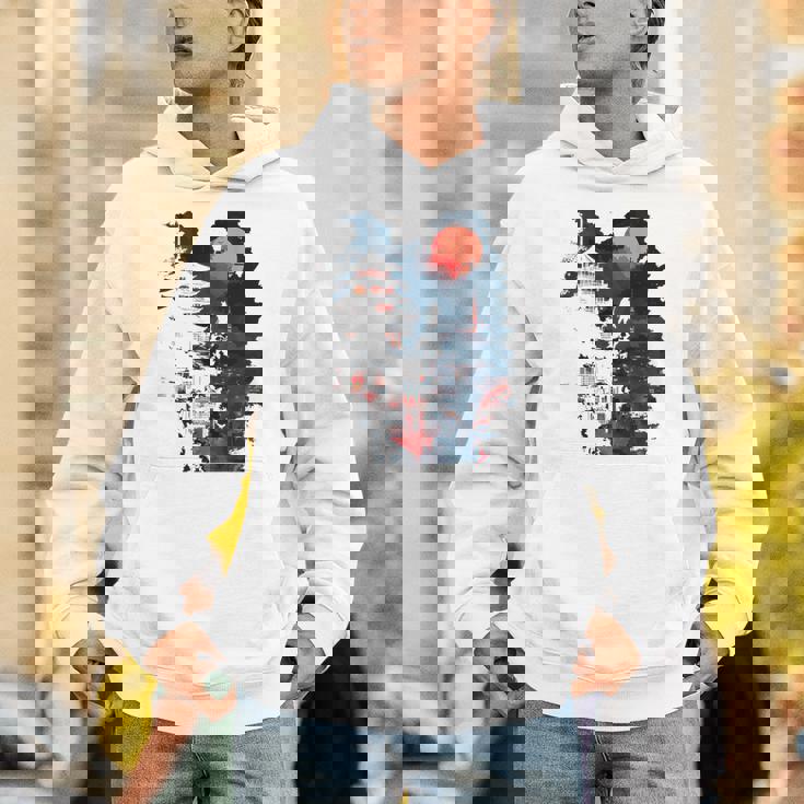 日本の忍者バックプリント。 パーカー