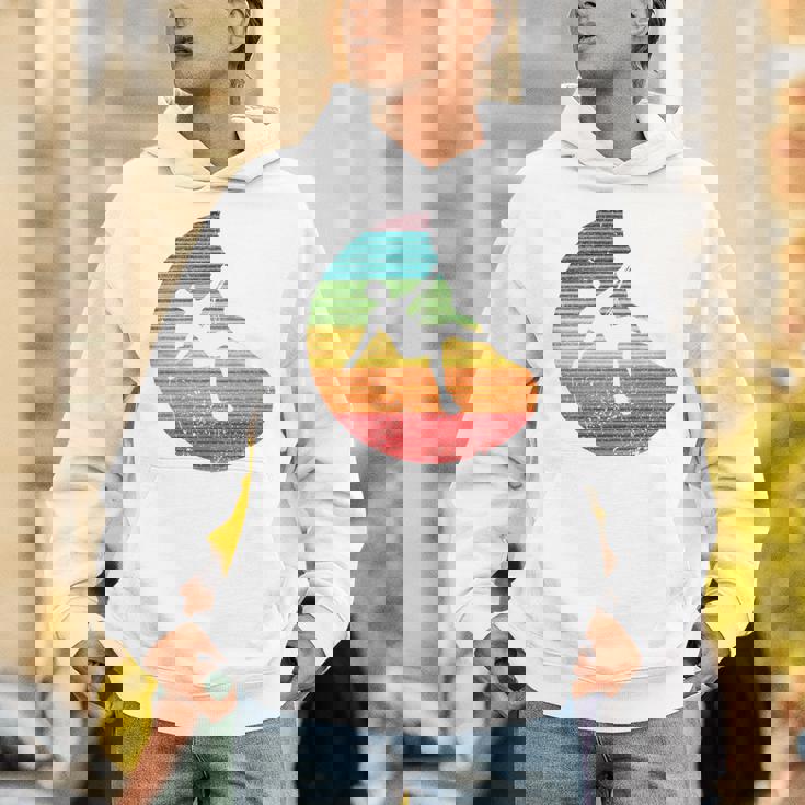 バックプリント 登山、ボルダリング、フリークライミングシルエット パーカー