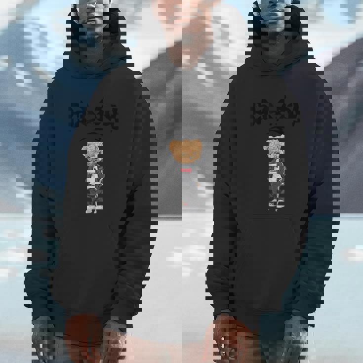 Angry Bad Boystyle Cool Teddy Bear Bad Boy Graphic パーカー