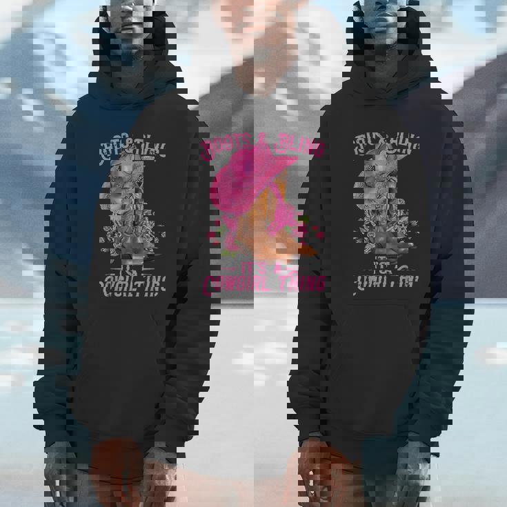 Boots And Bling It's A Cowgirl Thing Western Rodeo Cowgirl Hoodie