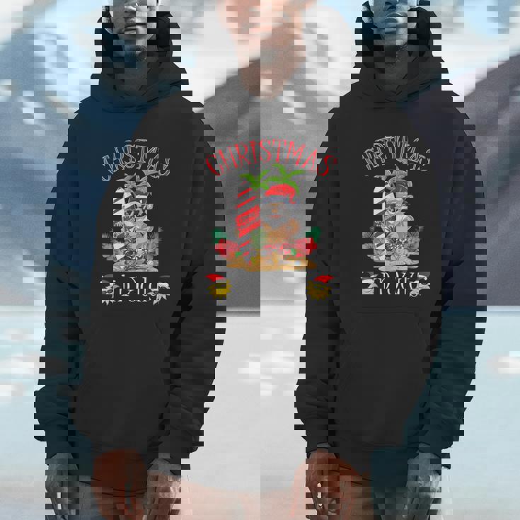 Christmas In July Santa Summer Beach Vacation Hoodie