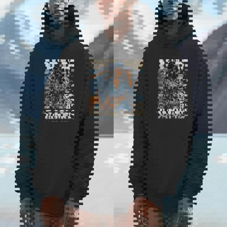 Denim And Diamonds African Melanin Swag Cowgirls Western Hoodie