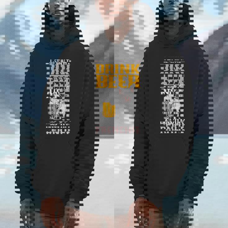 Drink Beer & Hang With My Frenchie French Bulldog Dad Unisex Hoodie