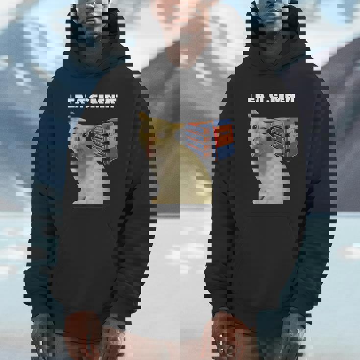 I Eat Cement Cursed Cat Weirdpecific Meme パーカー