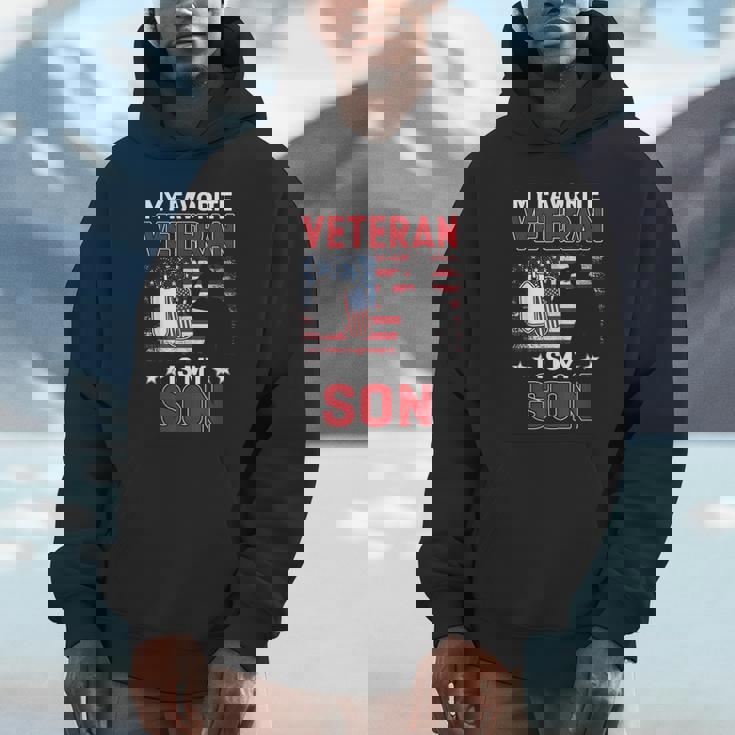 My Favorite Veteran Is My Son Usa Flag Veterans Day Hoodie