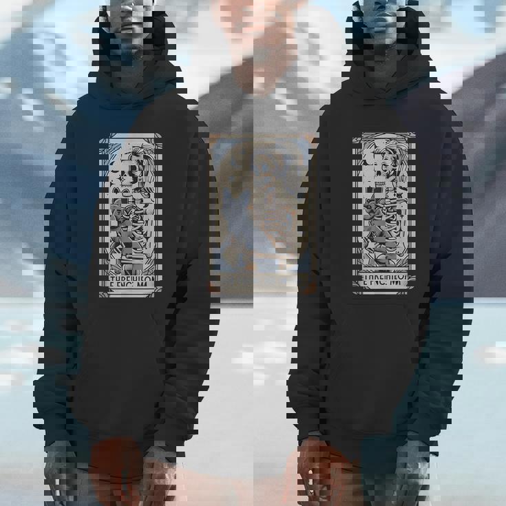 Frenchie Dog Mom Tarot Card French Bulldog Skeleton Mom Unisex Hoodie