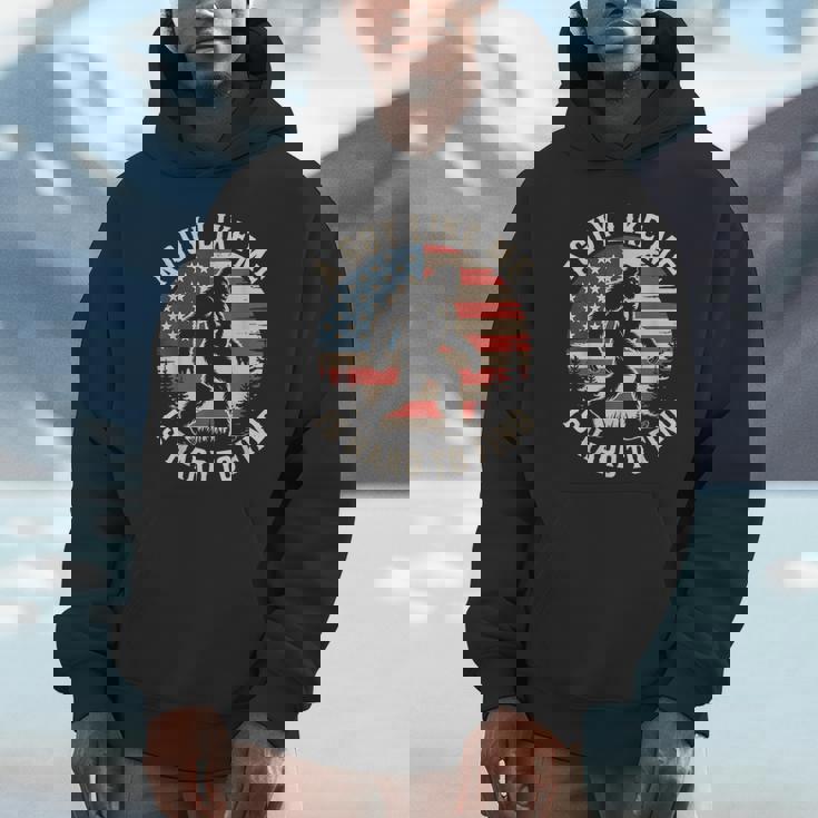 A Guy Like Me Is Hard To Find Bigfoot American Flag Hoodie