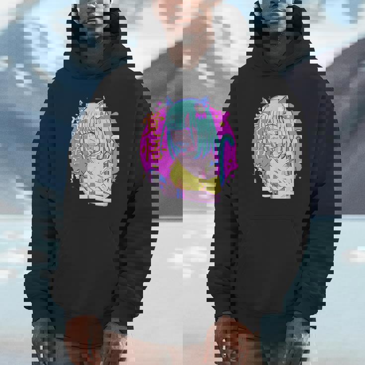 Kawaii Gamer ネコガール メンヘラ 美的パステル ゴス キュート パーカー