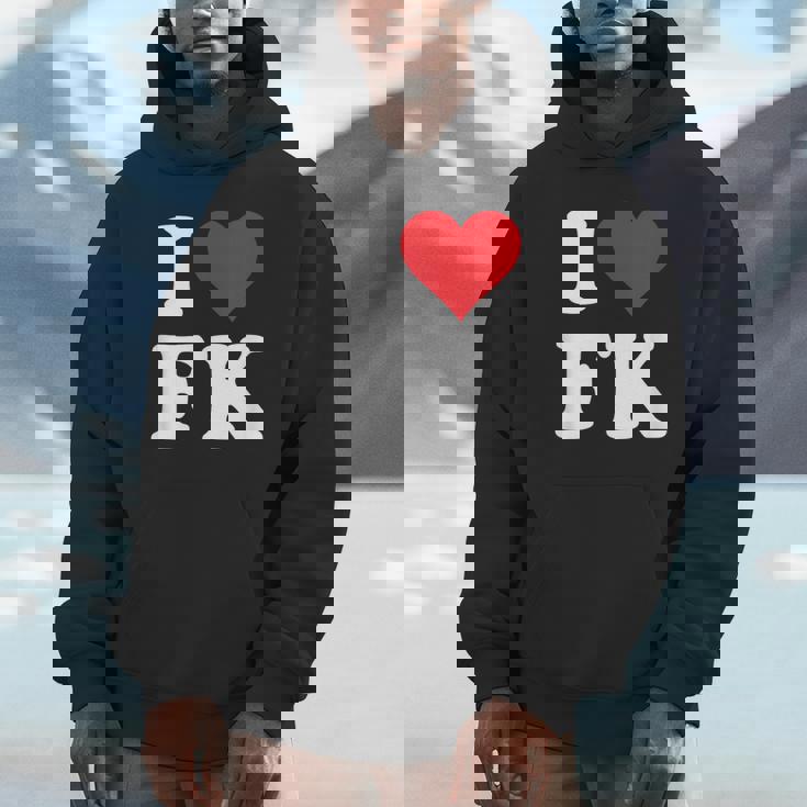 I Love Fk Initials I Heart FK First Last Name F K パーカー