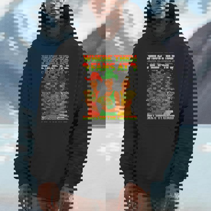 Where Them Fan At Boots On The Ground Black Western Cowgirl Hoodie