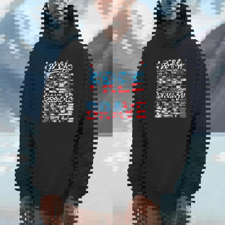 Memorial Day Land Of The Free Because Of Brave Us Flag Hoodie