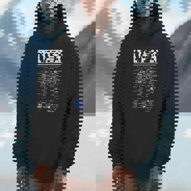 Nasa宇宙飛行士服の概略図 Hoodie