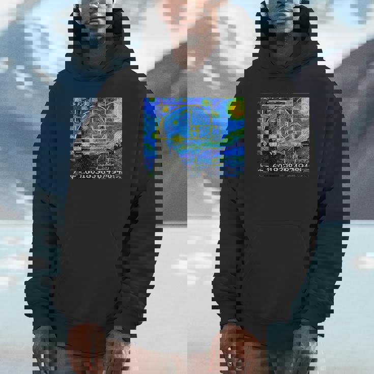 Nerdy 星月夜 フィボナッチ ゴールデン スパイラル 数学の先生 Hoodie