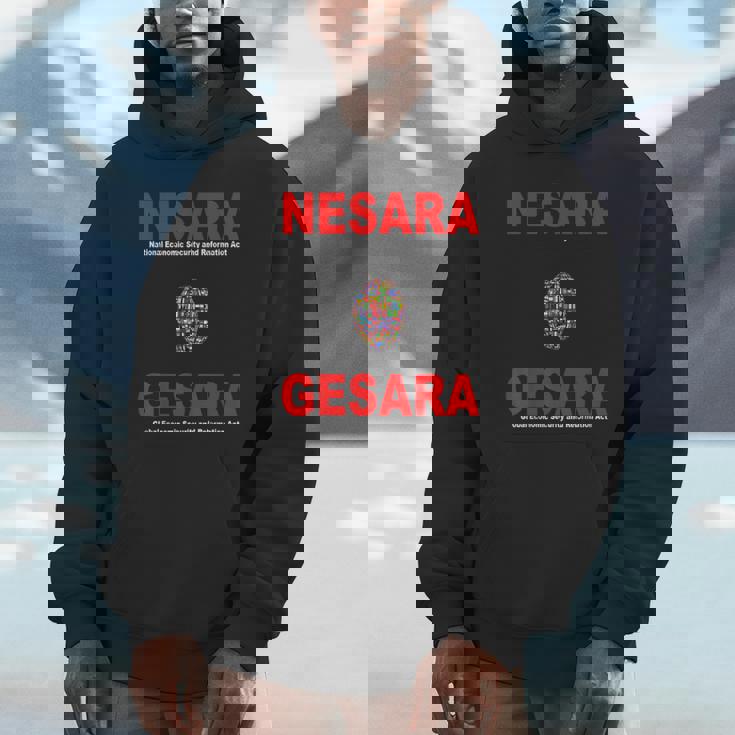 Nesara Gesara、赤い文字。 Hoodie