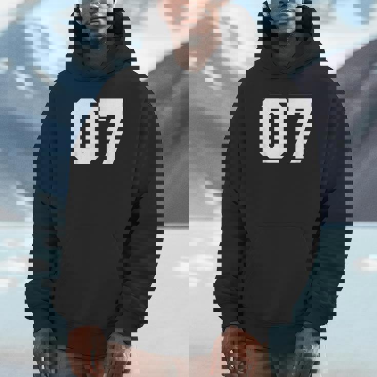 Number 07Ports Jersey Player 07 7 Fan Front Printarsity Hoodie