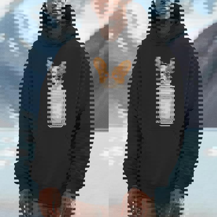 Papillon パピヨン 子犬 ポケットの中の犬 パーカー