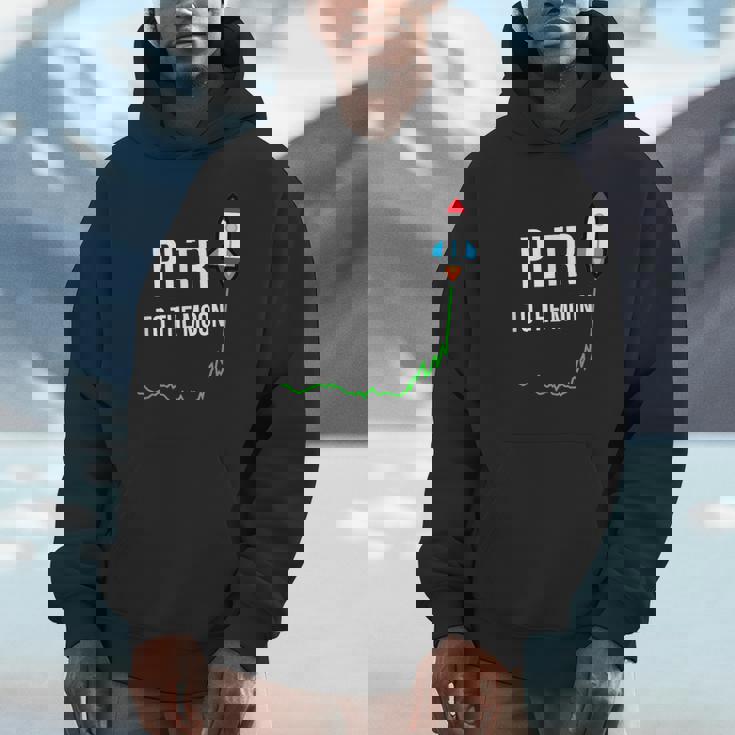 Pltr To The Moontock Ticker Wsb 面白いミーム パーカー