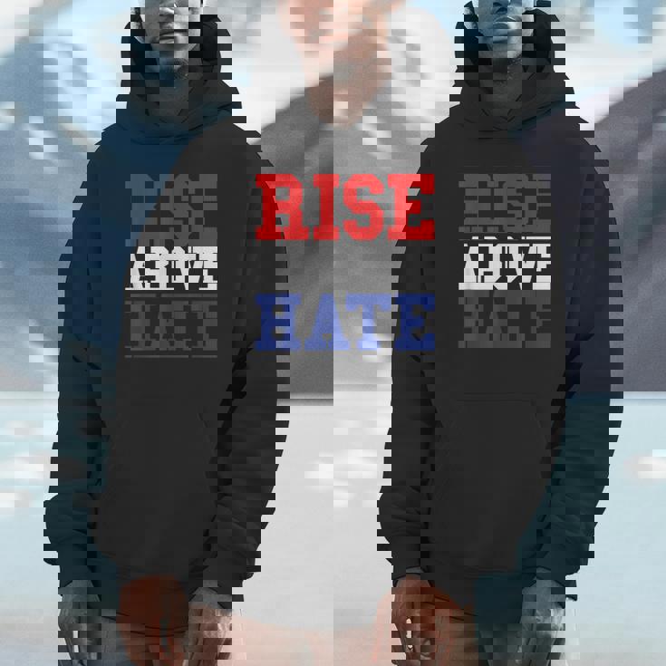 Rise Above Hate Red And Blue America パーカー