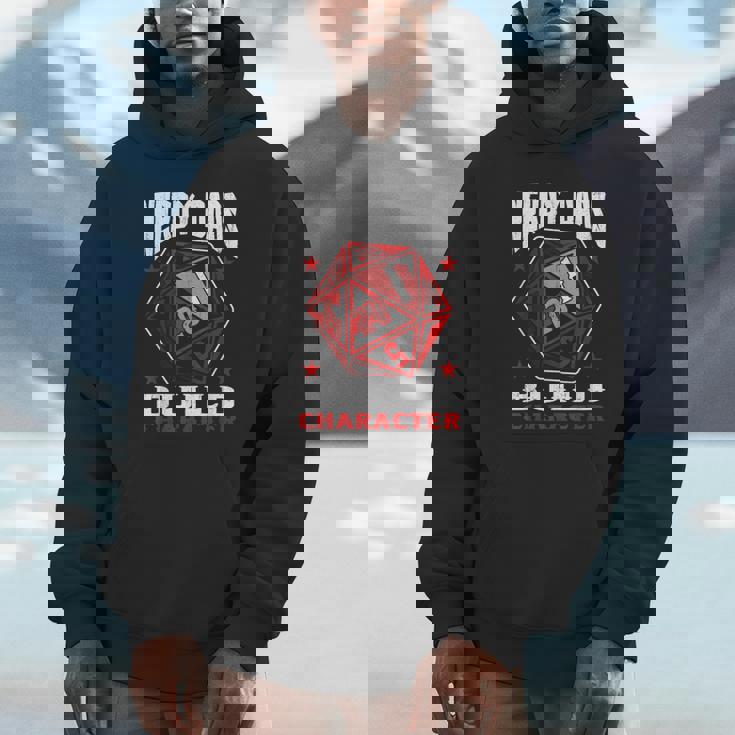 Rpg Gamer Nerdy Dads Build Character Game Fathers Day Hoodie