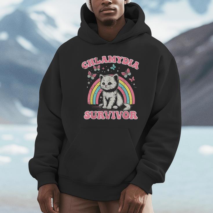 Survivor Cat Cringe Weird Adult Humor Inappropriate Hoodie