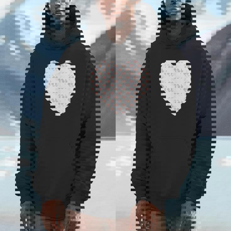 かわいいピーチピンクの水玉模様ミニマリストグラフィック。 パーカー