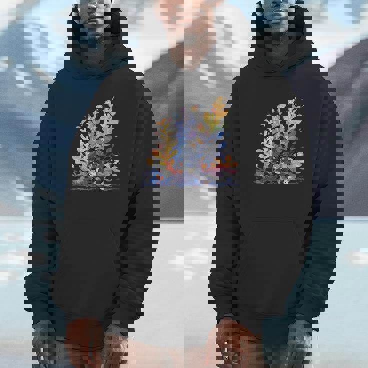 かわいい水彩 ウミウシの昆布の葉 羊 海洋の葉 ナメクジ パーカー