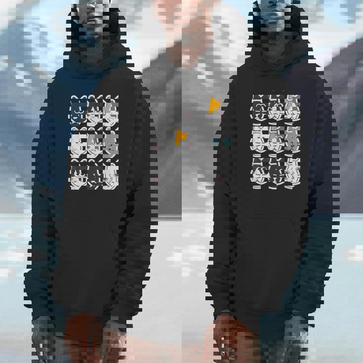 ねこ 9《ふぇいす》猫《黒・白・ハチワレ・三毛・ロシアン》【どうぶつフレンズ】顔 ゆるくて かわいい 動物 イラスト パーカー