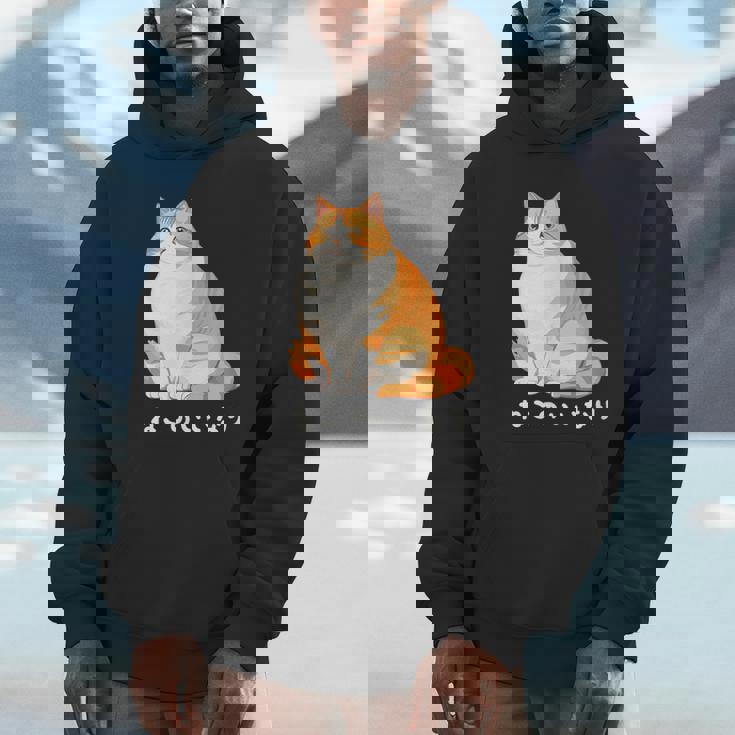 ねこのいいなり 猫 ネコ ぽっちゃり オレンジ猫 茶白猫 茶トラ白猫 イラスト 猫好き おしゃれ かわいい パーカー