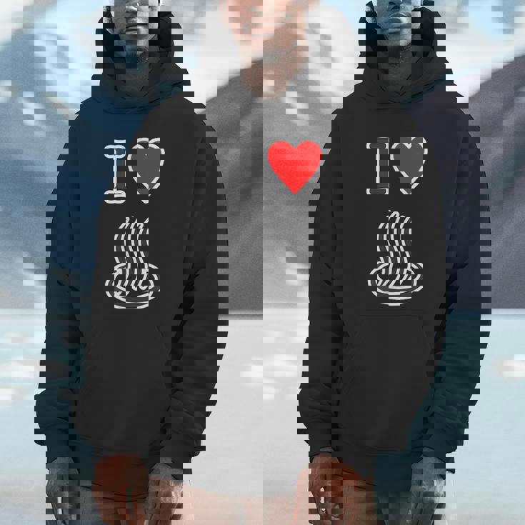 アイラブ・温泉 温泉マーク お風呂 銭湯 記号 お土産 旅行 ハート スタッフ メッセージ・面白 パーカー