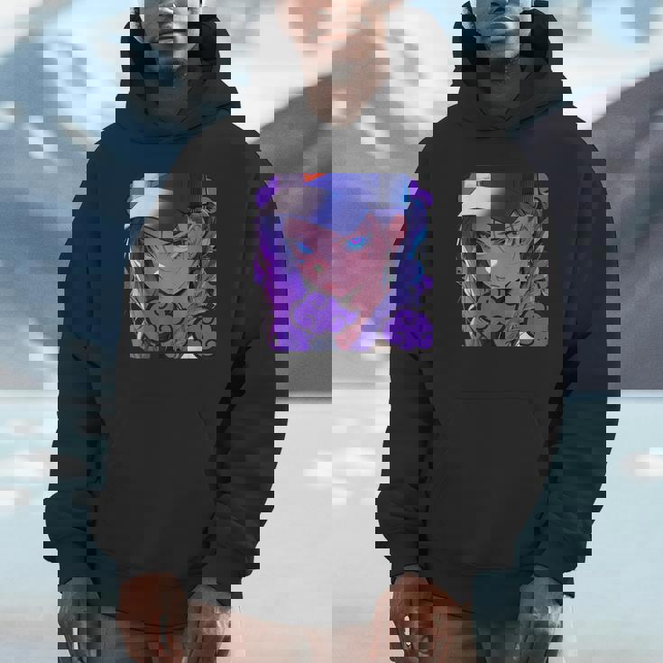 アニバエオタク美少女アニメ少女 紫髪ミステリアス パーカー