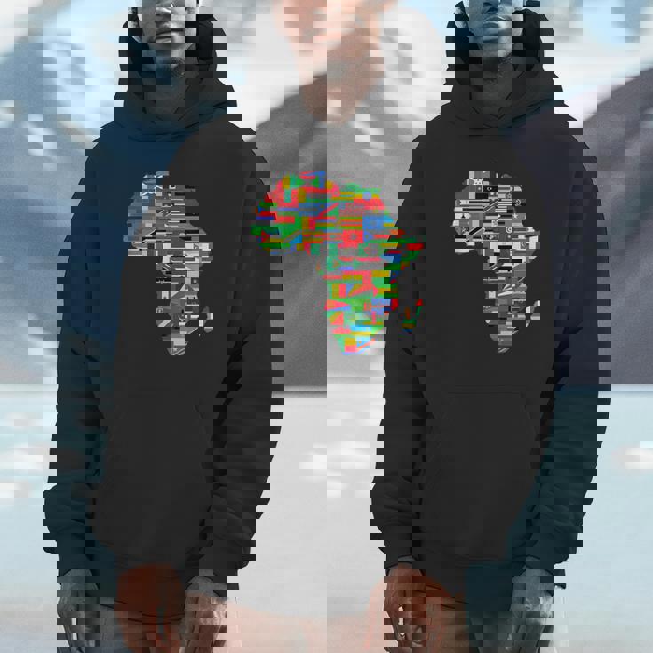 アフリカの地図-アフリカの国の旗の贈り物が付いているアフリカの地図 パーカー