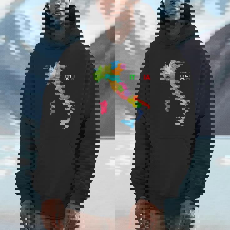 イタリア地図ブーツ 国旗 イタリア パーカー