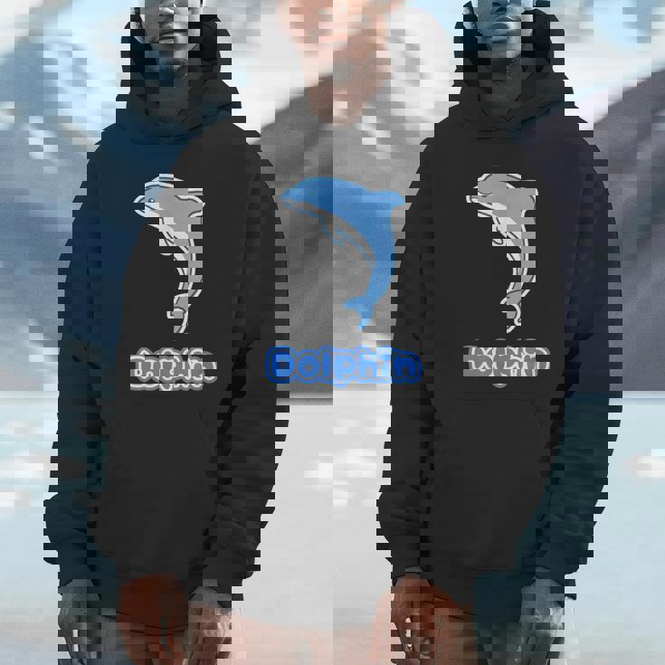 イルカ Dolphin ドルフィン【どうぶつフレンズ】水族館 海の生き物 ゆるくて かわいい 動物 イラスト パーカー