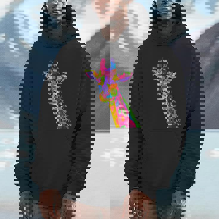 カラフルなキリン愛動物愛キリン Hoodie