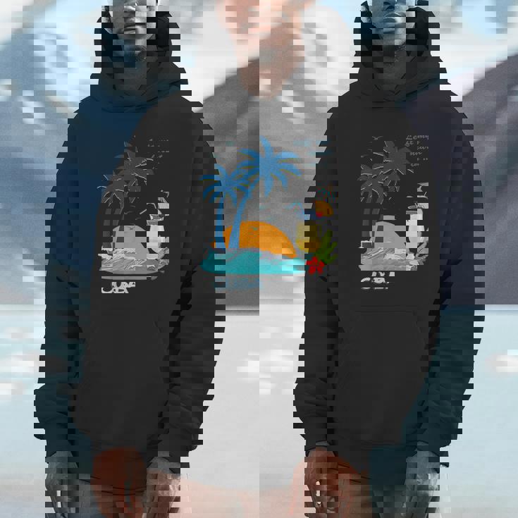 キューバ 熱帯の風景 ハバナ ギフト お土産 カリブ海 ヤシの木 冒険 パーカー