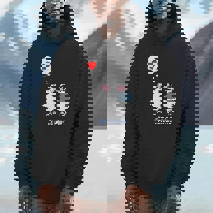 シロブンチョウ & サクラブンチョウ さん『ハート』フキダシ 白文鳥 桜文鳥【どうぶつフレンズ】動物 イラスト Hoodie