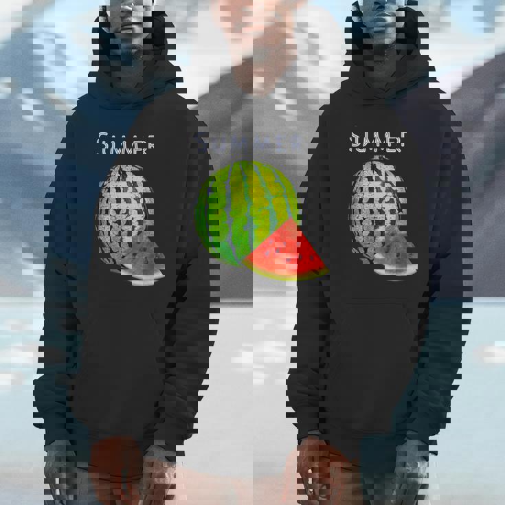 スイカ・夏【 サマータイム 】リゾート・夏 大好き／面白 イラスト パーカー