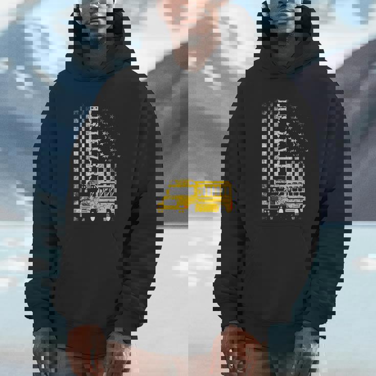 スクールバスドライバー アメリカ国旗 スクールバスドライバー用 パーカー