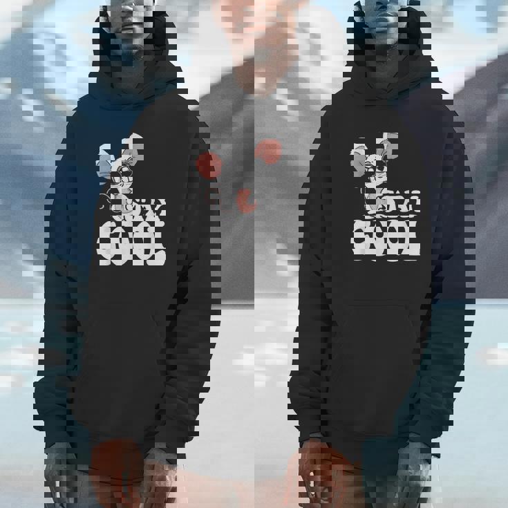 ステイ クール オーサム マウス ウェアリング サングラス 動物 ネズミ Hoodie