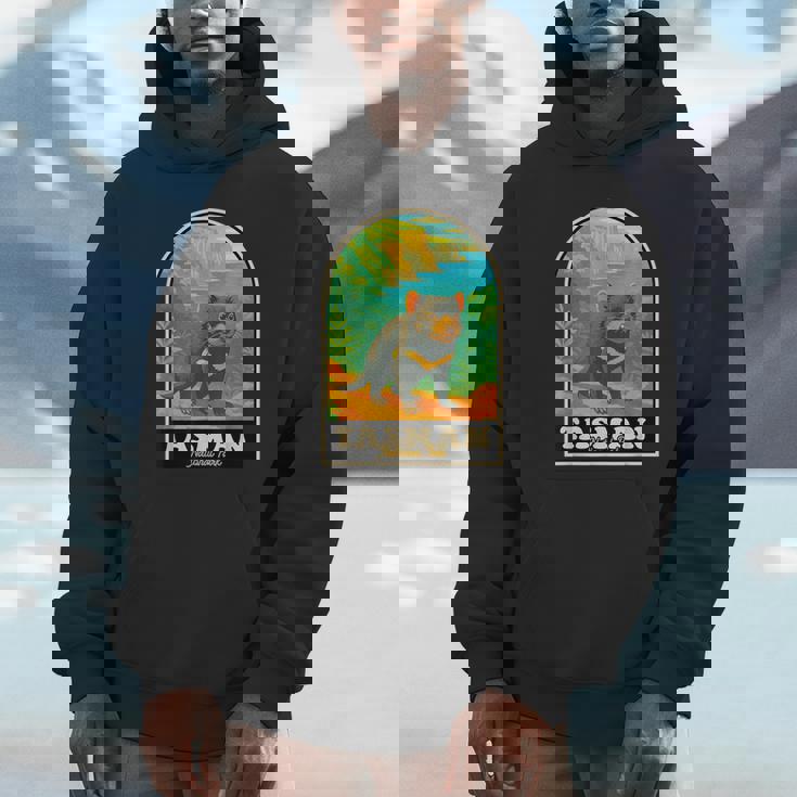 タスマン国立公園 ヴィンテージ タスマニアデビルアート パーカー