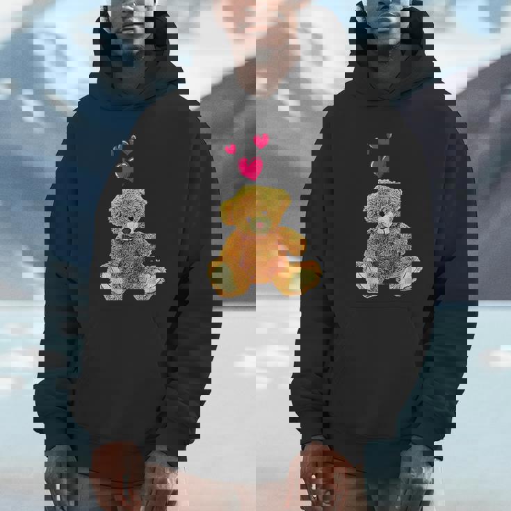 テディベアとハートのかわいいテディベアモチーフ パーカー