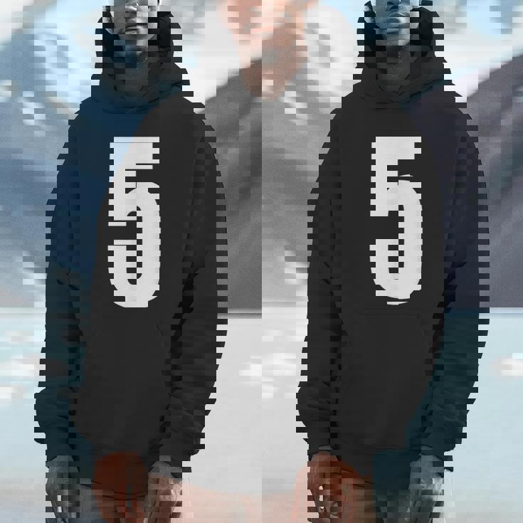 ナンバーファイブ 数字 5 プレーン 白 数字 パーカー