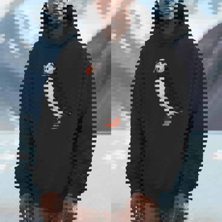 ニシツノメドリ 鳥 動物 図 バードウォッチング 贈り物 鳥類学者 生物学者 自然科学 パーカー