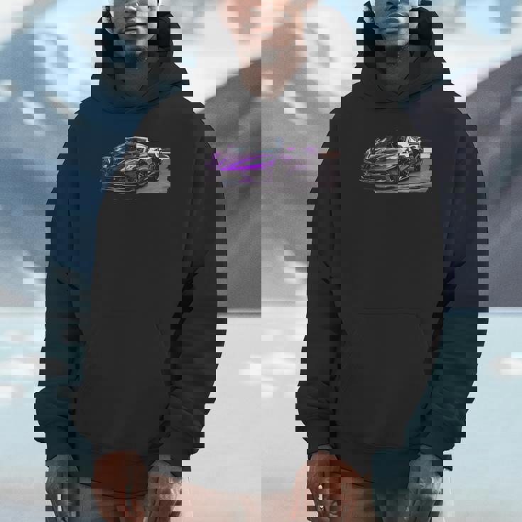 パープル C8 ドライブウェイ スー レースカー マッスルカー スポーツカー C8 パーカー