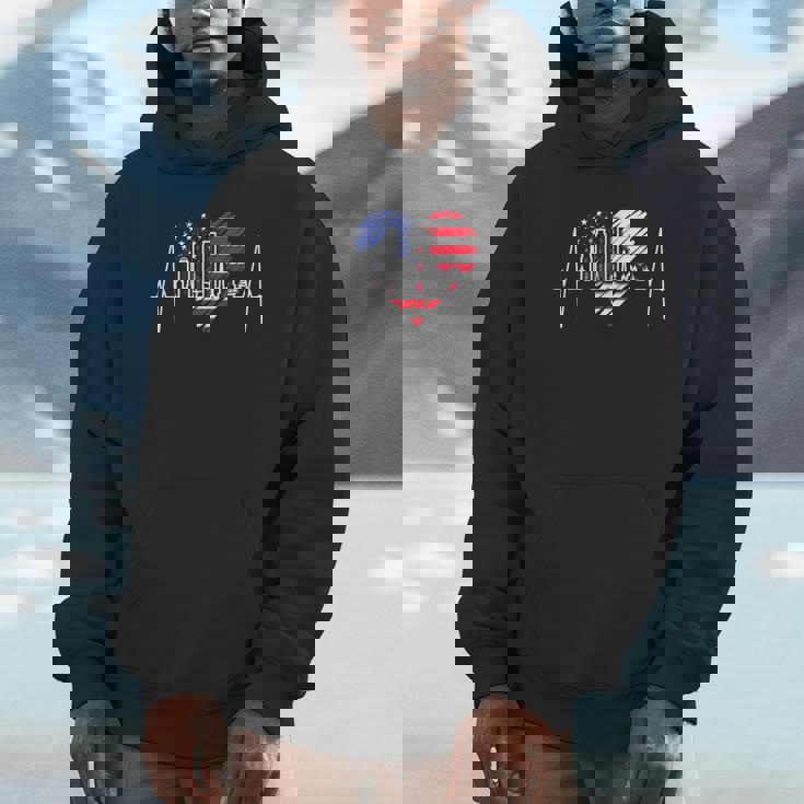 ボストン・スカイライン ハートビートusa ハートパルス I Love Boston パーカー